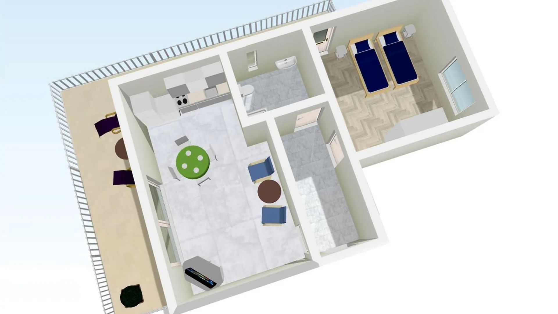 Apartment For Two Persons With Sea View In Trogir Near The Beach